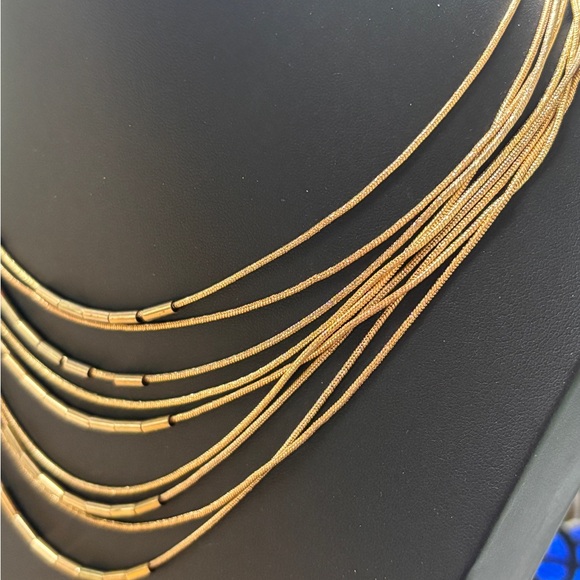 Vintage Elegant Gold Multi-Strand Necklace, Dana Buchman - Picture 3 of 8
